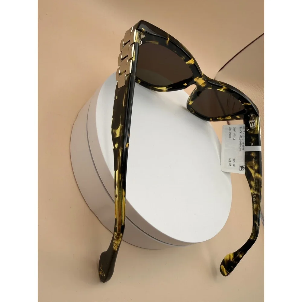 Victoria Beckham VB668S Yellow Tortoise Cat Eye Sunglasses 012 55-16-145 New